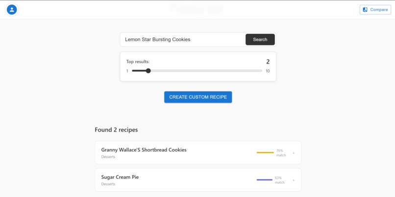 Food2Vec – screenshot 5