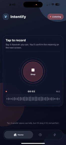 Intentify – screenshot 2