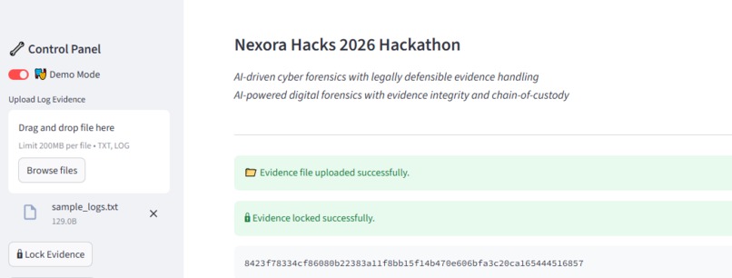 AI Forensic Cybersecurity System with Evidence Integrity – screenshot 5