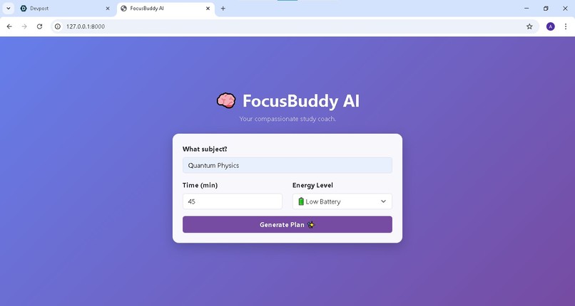 FocusBuddy AI – screenshot 1