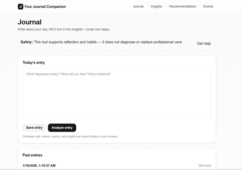 Your Journal Companion – screenshot 1