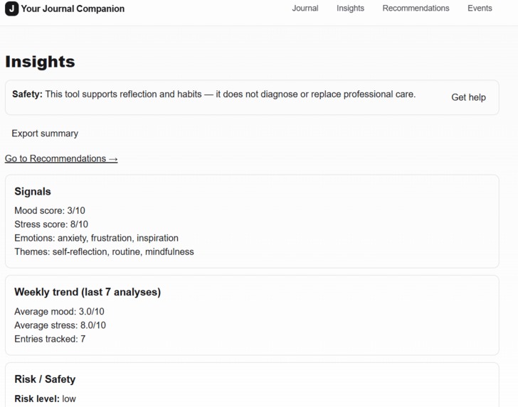 Your Journal Companion – screenshot 2