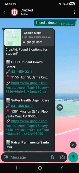 CruzAid – screenshot 2