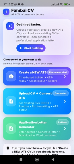 Fambai CV – screenshot 5