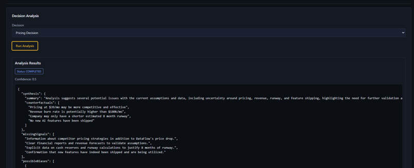 Decision Autopsy – screenshot 2