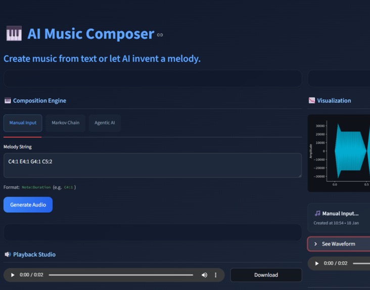 AI-composer – screenshot 2