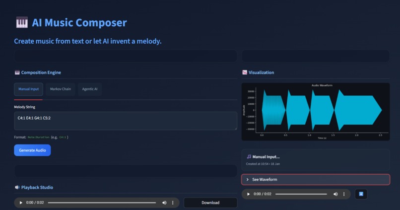 AI-composer – screenshot 1