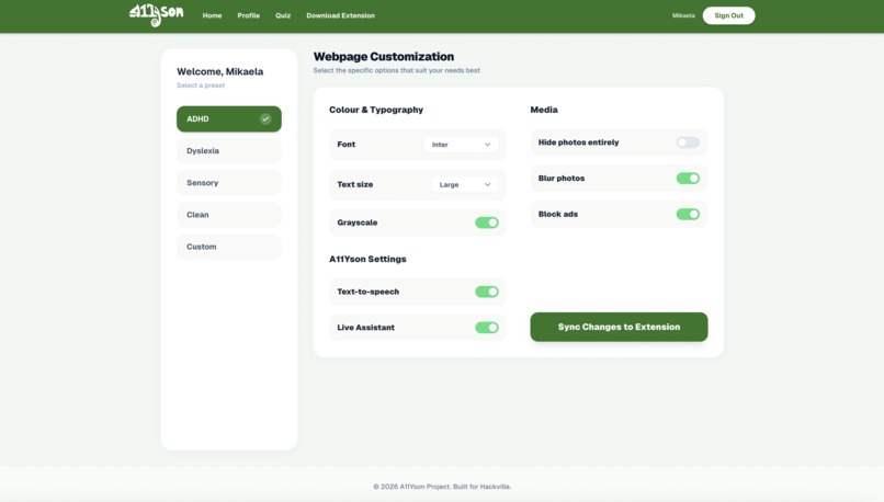 A11Yson – screenshot 5