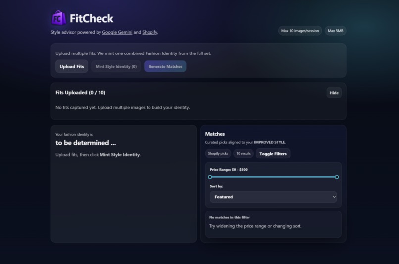 FitCheck – screenshot 2