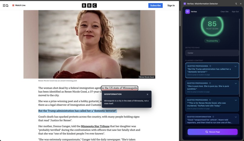 Veritas: Misinformation Detection – screenshot 4