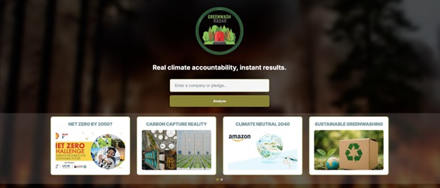 Greenwash Radar – screenshot 1