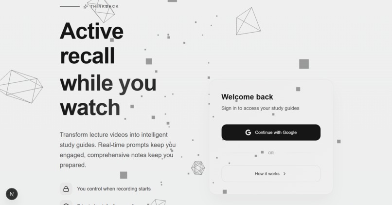 ThinkBack – screenshot 1