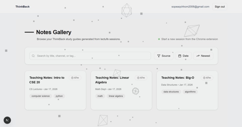 ThinkBack – screenshot 3
