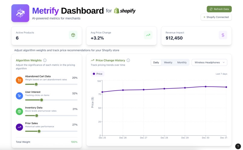 Metrify – screenshot 1