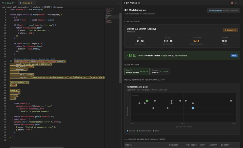 Sift – screenshot 1