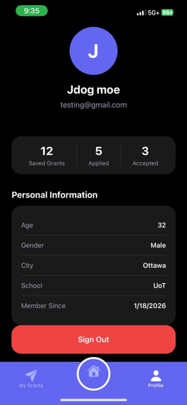 Grantify – screenshot 5