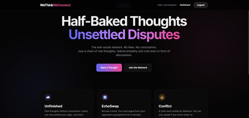 WeThinkWeConnect – screenshot 1