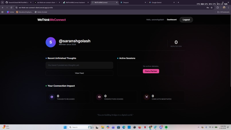 WeThinkWeConnect – screenshot 2