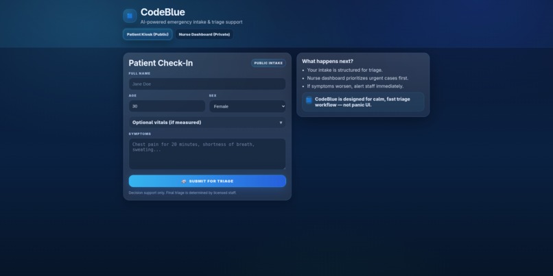 CodeBlue – screenshot 1