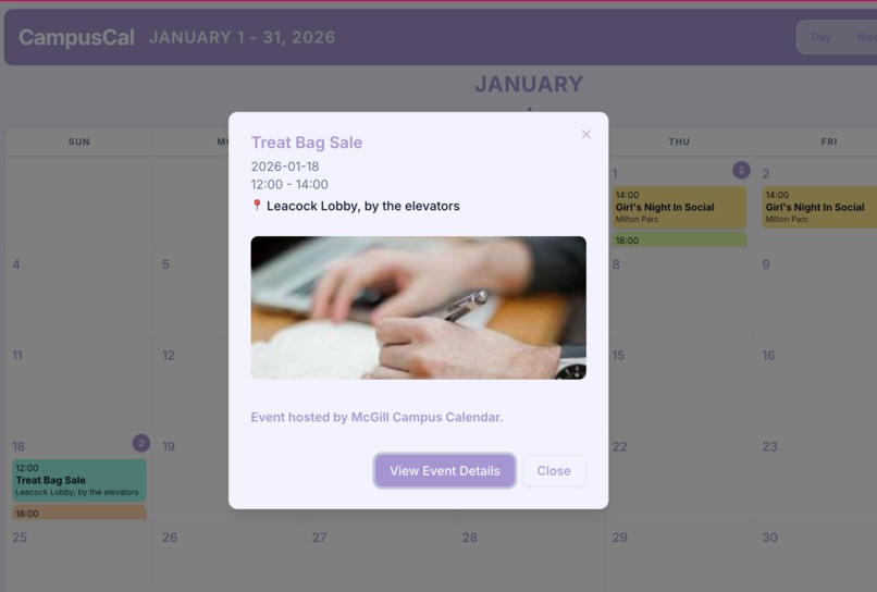 CampusCal – screenshot 2
