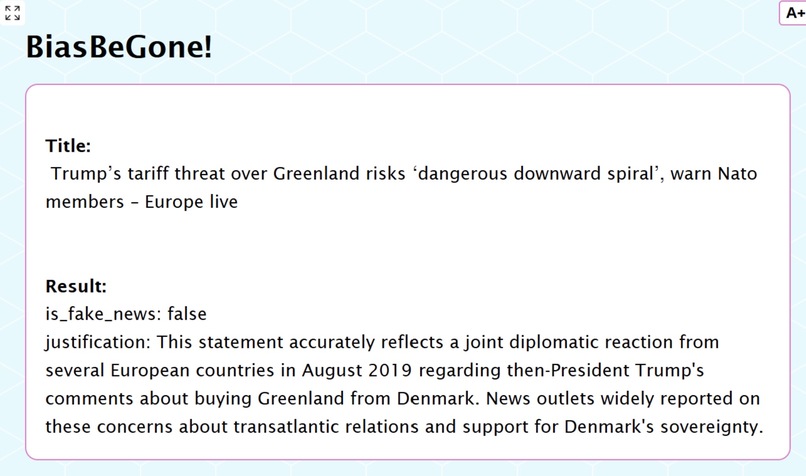 BiasBeGone – screenshot 2