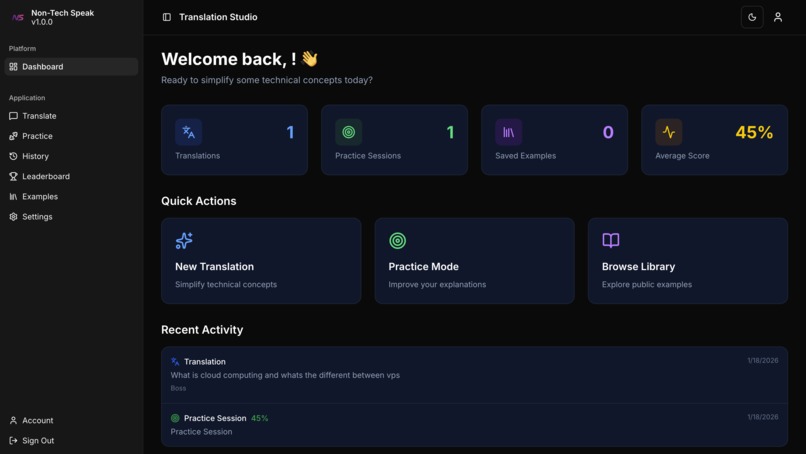 Nontech Speak – screenshot 2