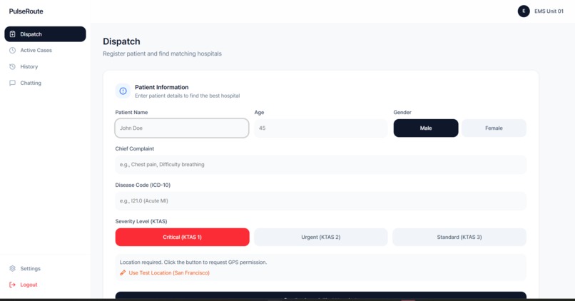 PulseRoute – screenshot 1