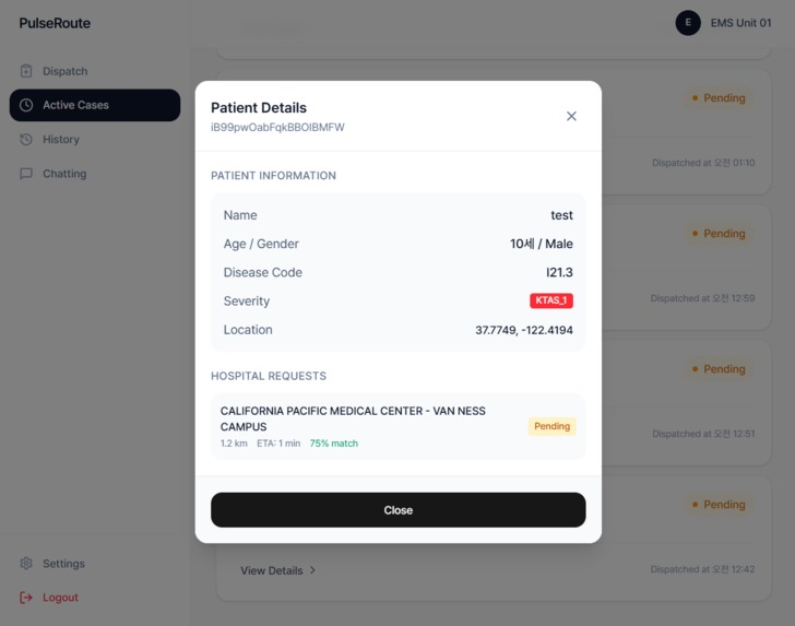 PulseRoute – screenshot 2