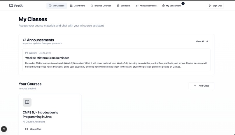 ProfAI – screenshot 1
