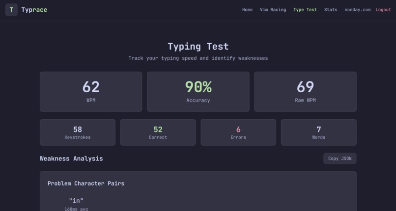 Typrace – screenshot 4