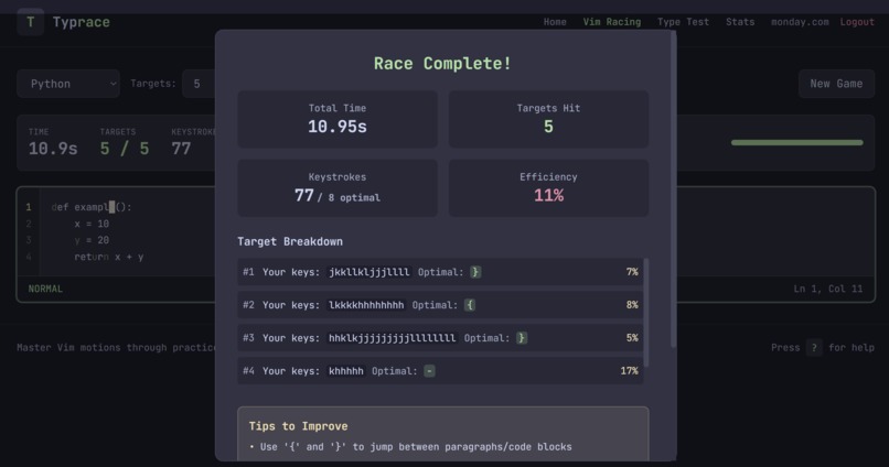 Typrace – screenshot 2