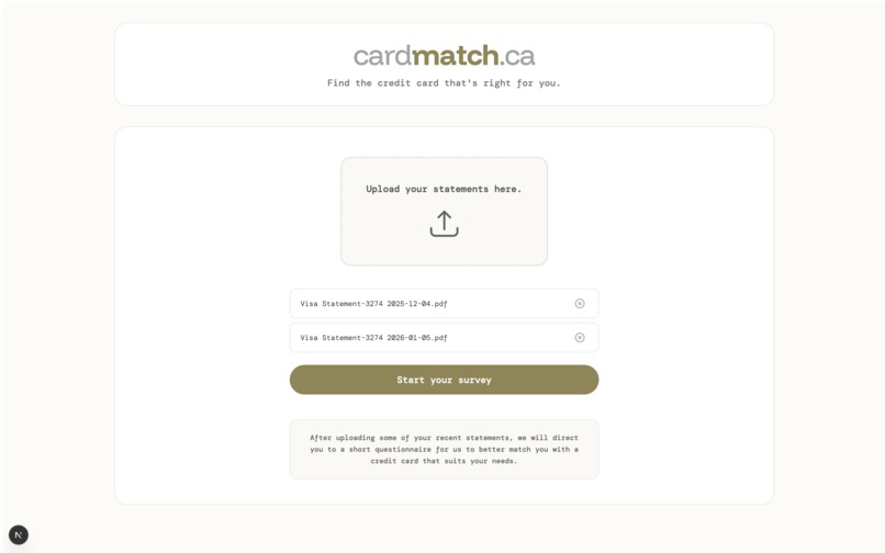 cardmatch.ca – screenshot 2