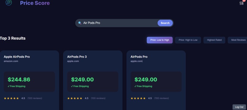 Price Score – screenshot 1
