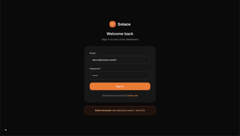 Solace: Compression-Enhanced Agentic Platform for Clinics – screenshot 1