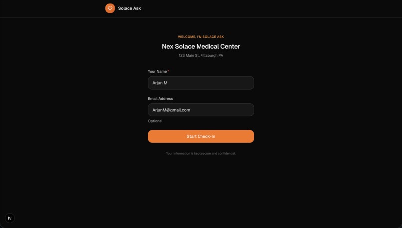 Solace: Compression-Enhanced Agentic Platform for Clinics – screenshot 3