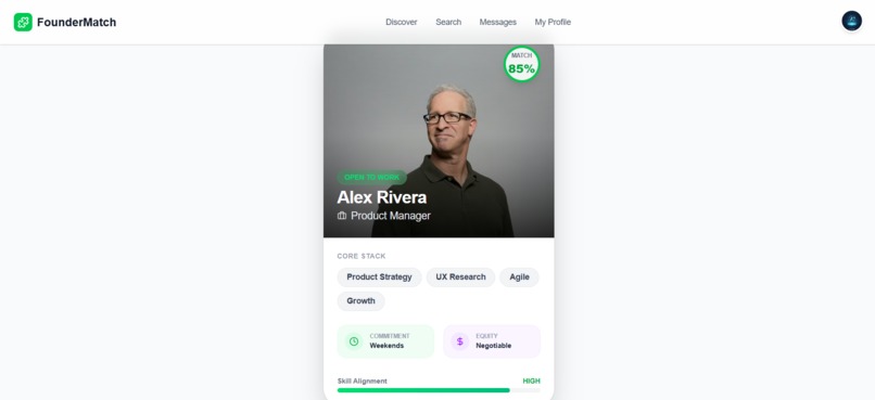 FounderMatch – screenshot 2