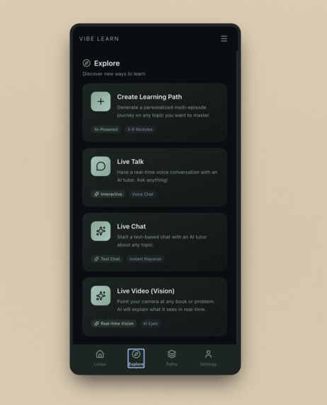 VibeLearn.ai – screenshot 2