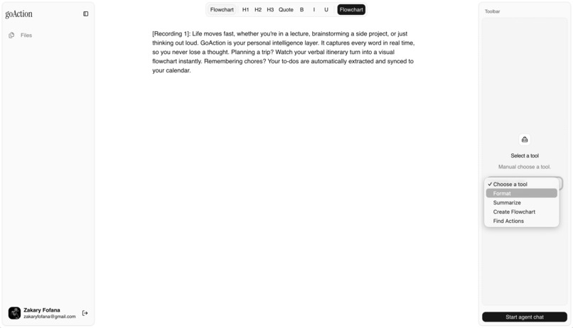 goAction – screenshot 2