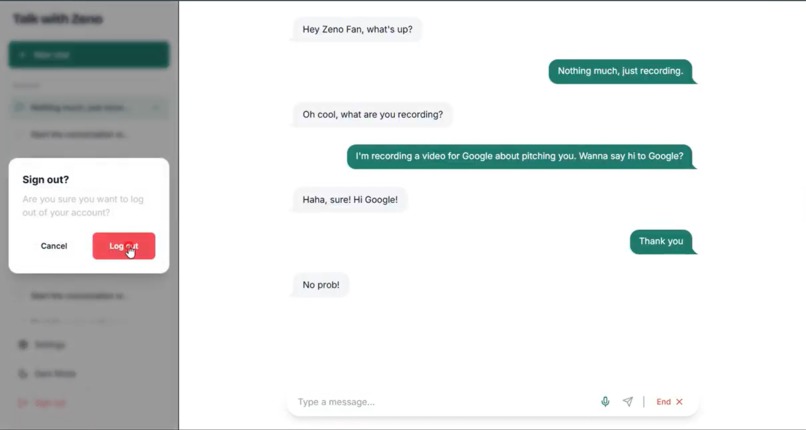 Talk With Zeno – screenshot 3
