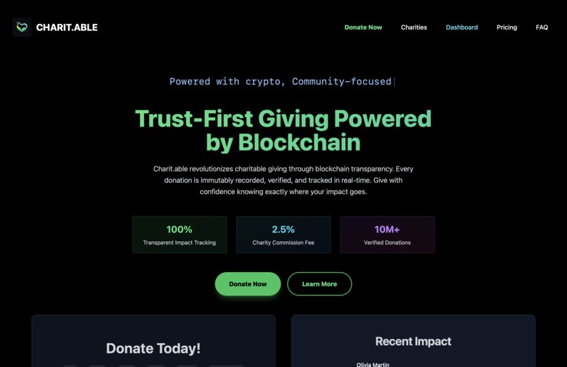 Charit.able – screenshot 1