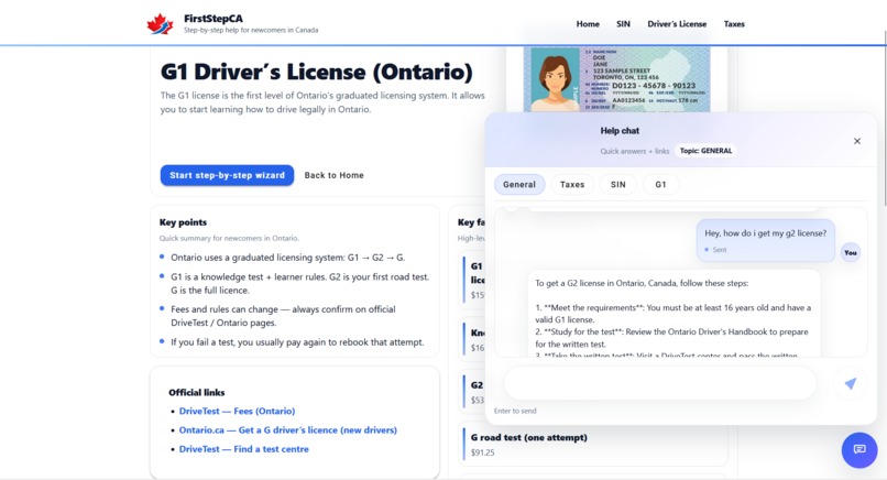 First Step Canada – screenshot 3