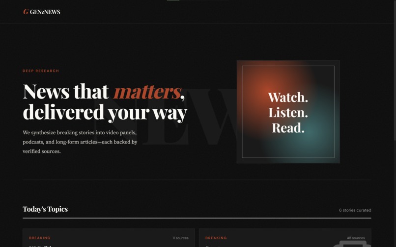 GENzNEWS – screenshot 1