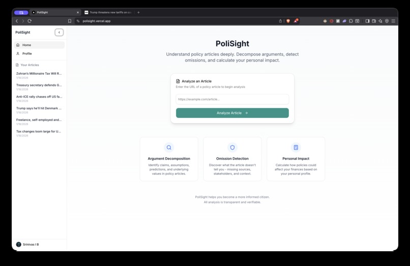 PoliSight – screenshot 1