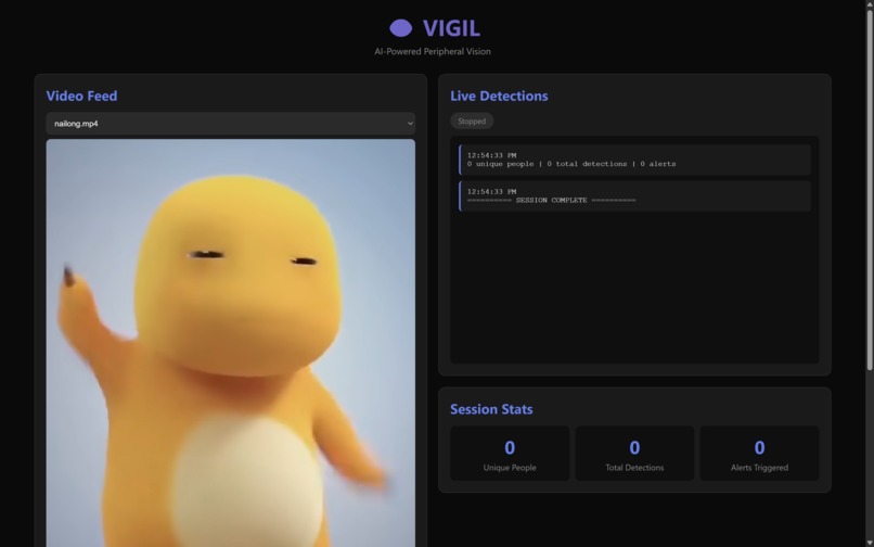 Vigil - AI Peripheral Vision for Personal Safety – screenshot 3