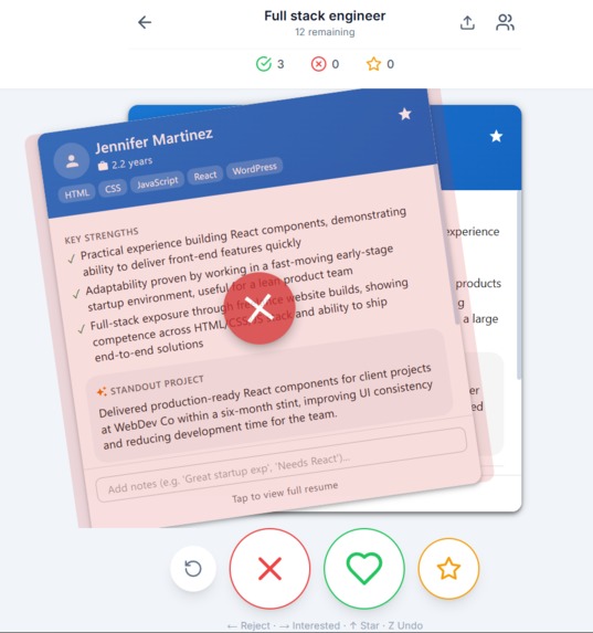 SwipeHire – screenshot 2