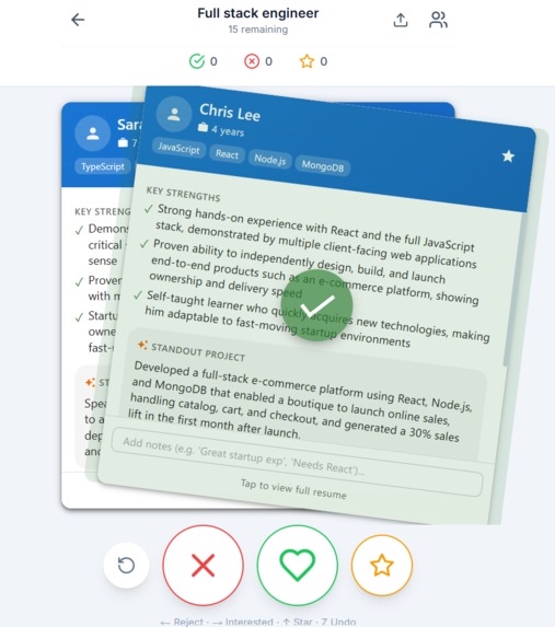 SwipeHire – screenshot 3