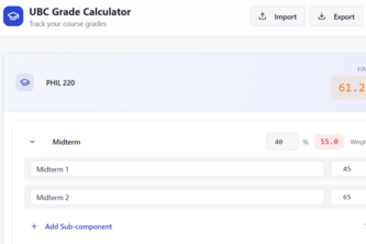 UBC Grade Calculator