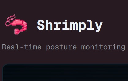 Shrimply: Real-time Posture Monitoring – screenshot 1