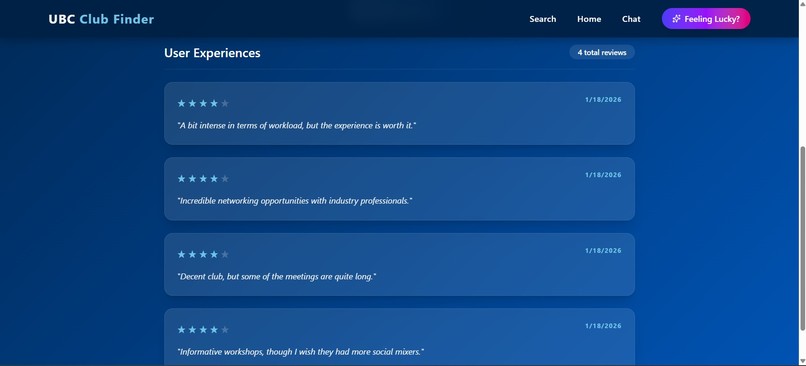 UBC Club Finder – screenshot 3