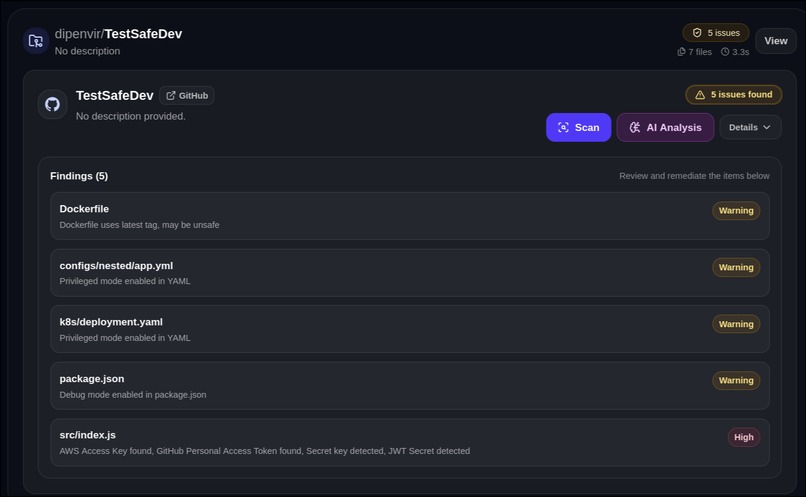 SafeDev – screenshot 2